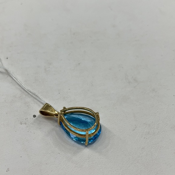 Gorgeous blue pendant set an 18 karat gold - Picture 6 of 9